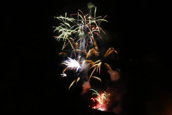 Ausstellung Von Feuerwerk Der Nacht — Stockfoto