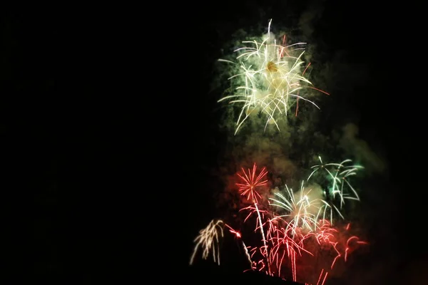 Ausstellung Von Feuerwerk Der Nacht — Stockfoto