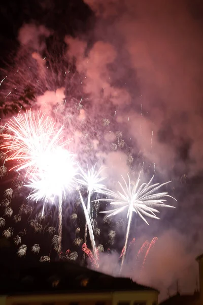 Exhibition Fireworks Night — Stock Photo, Image