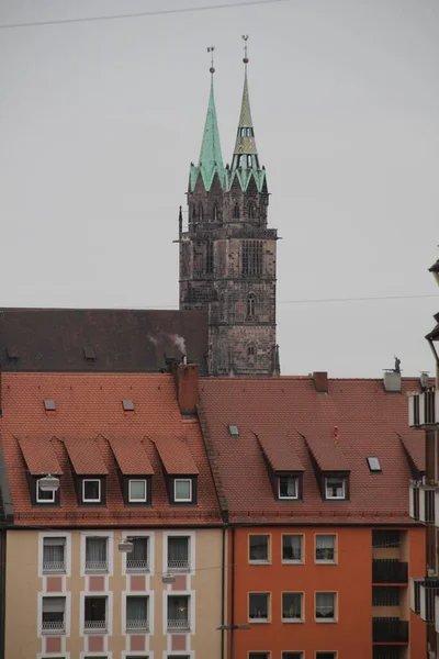 Vista Del Casco Antiguo Nuremberg — Foto de Stock