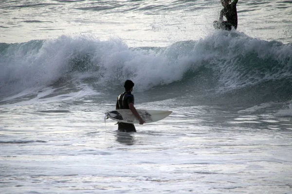 Surf Una Giornata Invernale — Foto Stock