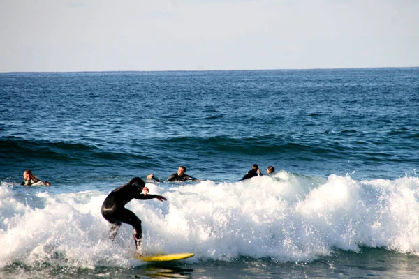 Surf Una Giornata Invernale — Foto Stock