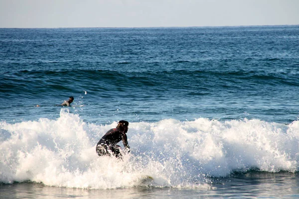 Surfen Een Winterdag — Stockfoto