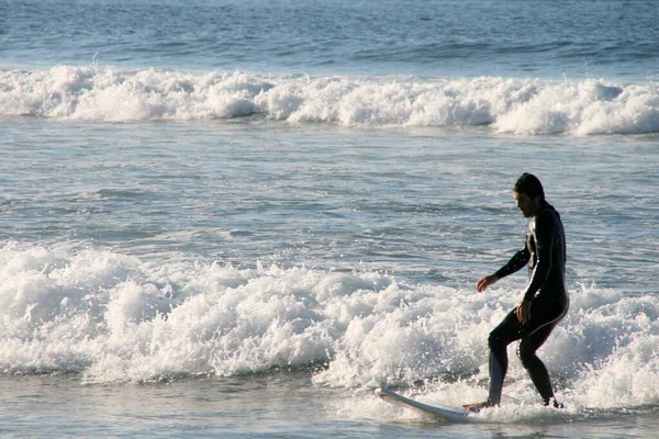 Surfen Aan Kust Van Baskenland — Stockfoto