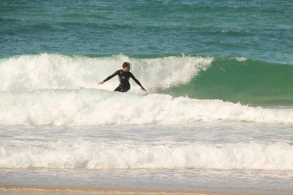 Surfen Aan Kust Van Baskenland — Stockfoto