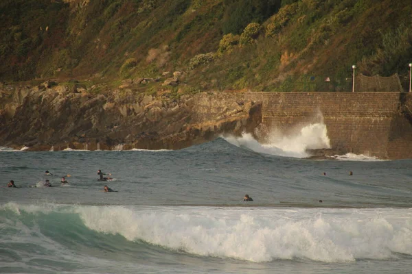 Surf Costa País Basco — Fotografia de Stock