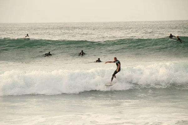 Surfing Shore Basque Country — Stock Photo, Image