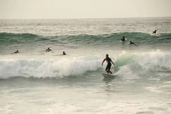 Surfing Shore Basque Country — Stock Photo, Image