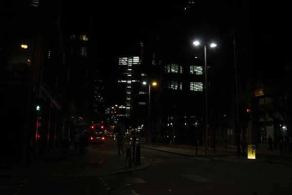 Miejski Widok Londyn Nocą — Zdjęcie stockowe