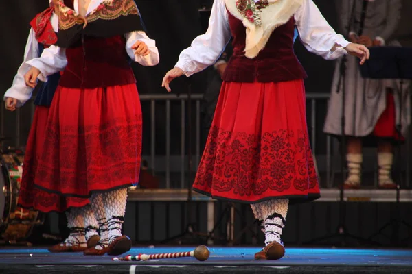 Tradiční Baskický Tanec Folkovém Festivalu — Stock fotografie