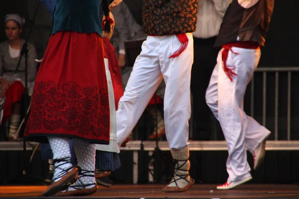 Danza Tradicional Vasca Festival Folclórico — Foto de Stock