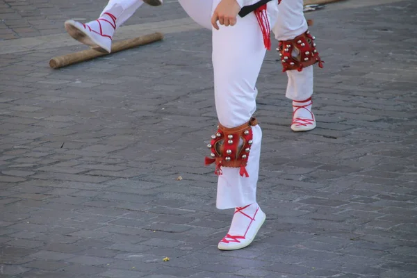 Danse Basque Traditionnelle Dans Festival Folklorique — Photo