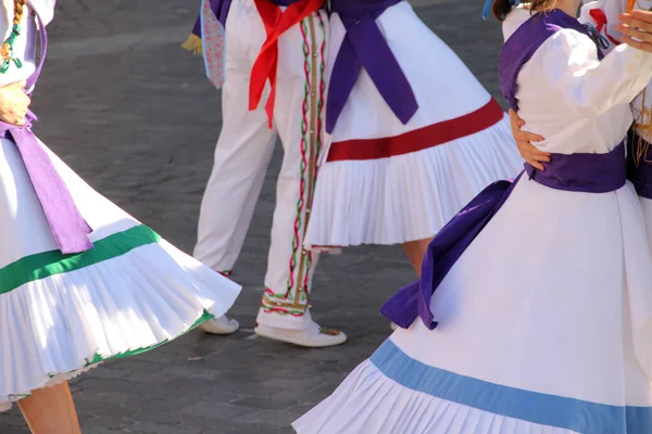 Παραδοσιακός Χορός Basque Ένα Λαϊκό Φεστιβάλ — Φωτογραφία Αρχείου