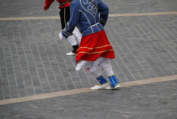 Traditionell Baskisk Dans Gatufestival — Stockfoto