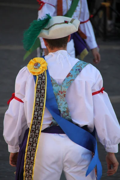 Dança Tradicional Basca Festival Rua — Fotografia de Stock