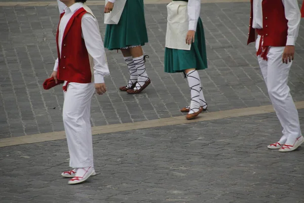 축제에서 전통적 바스크 — 스톡 사진