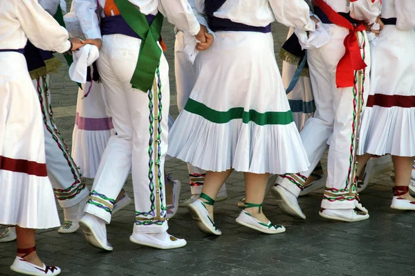 Traditional Basque Dance Street Festival — Stock Photo, Image