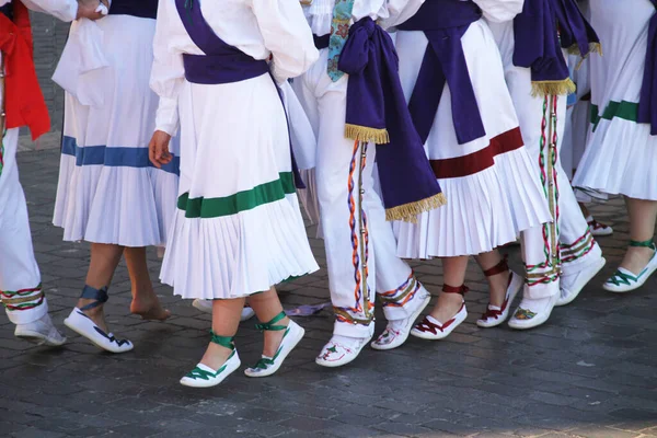 Danza Tradicional Vasca Festival Callejero — Foto de Stock
