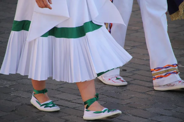 Traditionell Baskisk Dans Gatufestival — Stockfoto