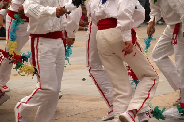 Dança Tradicional Basca Festival Rua — Fotografia de Stock