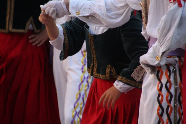 Traditionell Baskisk Dans Folkfest — Stockfoto