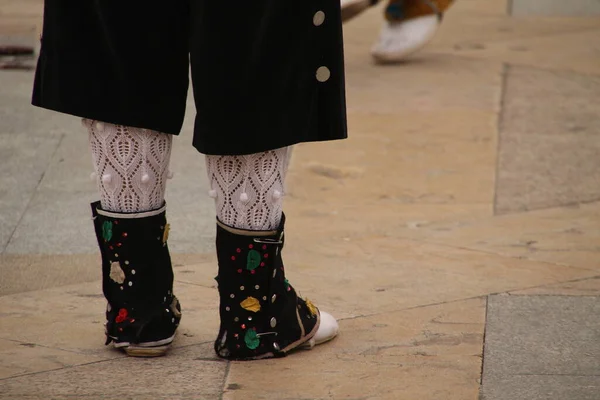 Traditioneller Baskischer Tanz Auf Einem Volksfest — Stockfoto