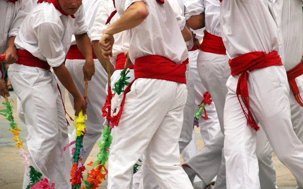 Traditioneller Baskischer Tanz Auf Einem Volksfest — Stockfoto