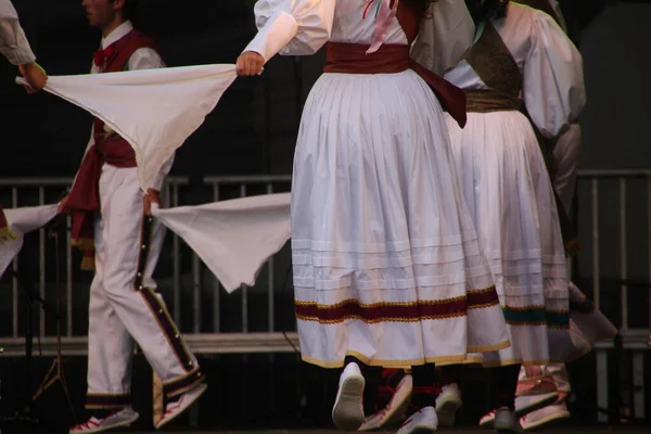 Traditionell Baskisk Dans Folkfest — Stockfoto