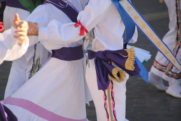 Danza Tradizionale Basca Una Festa Popolare — Foto Stock