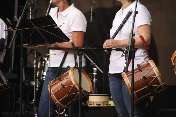 Danse Basque Traditionnelle Dans Festival Folklorique — Photo