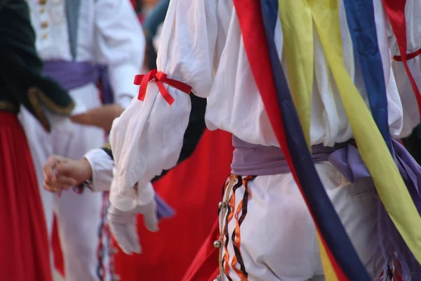 Traditionele Baskische Dans Een Volksfeest — Stockfoto