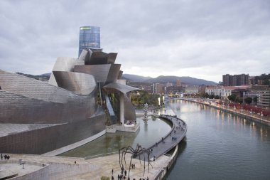 Bilbao şehrinin şehir manzarası