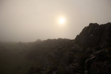 Bask ülkesinin dağlarındaki manzara