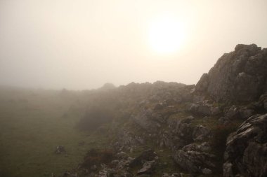 Bask ülkesinin dağlarındaki manzara