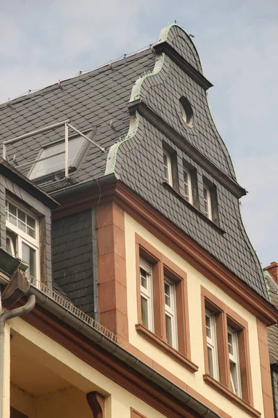 프랑크푸르트 중심가에 건축하는 — 스톡 사진