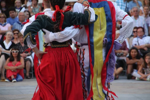 Tradiční Baskický Tanec Folkovém Festivalu — Stock fotografie