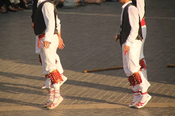 Danza Tradicional Vasca Festival Folclórico — Foto de Stock