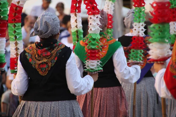 Tradycyjny Taniec Baskijski Festiwalu Folkowym — Zdjęcie stockowe