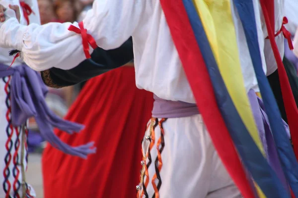 Traditioneller Baskischer Tanz Auf Einem Volksfest — Stockfoto