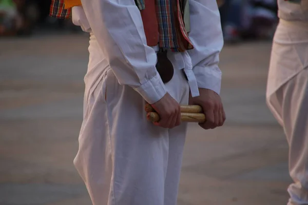 Traditionell Baskisk Dans Folkfest — Stockfoto