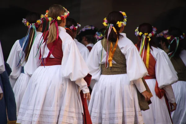 Traditionell Baskisk Dans Folkfest — Stockfoto