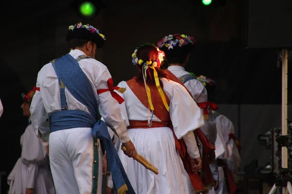 Danza Tradizionale Basca Una Festa Popolare — Foto Stock