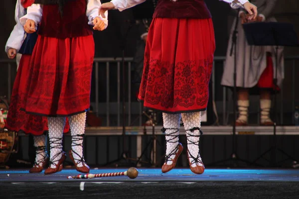 Traditionell Baskisk Dans Folkfest — Stockfoto