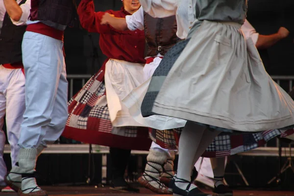 Traditionell Baskisk Dans Folkfest — Stockfoto