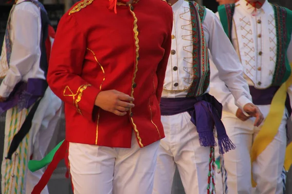 Traditionele Baskische Dans Een Volksfeest — Stockfoto