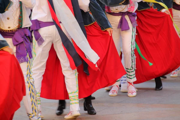 Traditionele Baskische Dans Een Volksfeest — Stockfoto