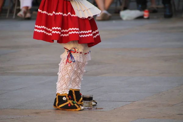 Danza Tradicional Vasca Festival Folclórico —  Fotos de Stock