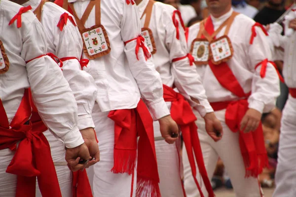 Traditionell Baskisk Dans Folkfest — Stockfoto