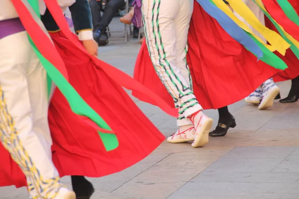 Traditionell Baskisk Dans Folkfest — Stockfoto