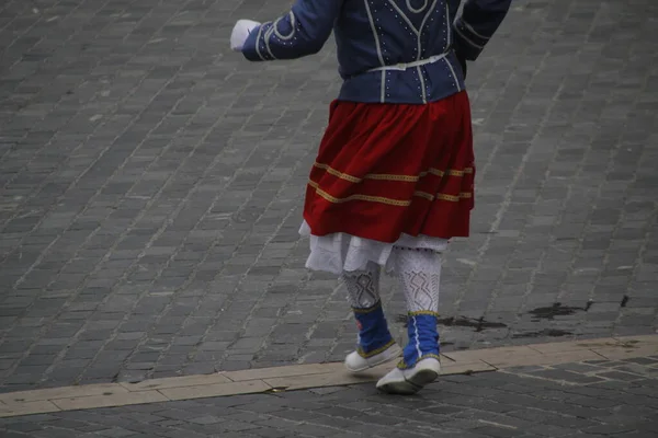 Traditionele Baskische Dans Een Volksfeest — Stockfoto